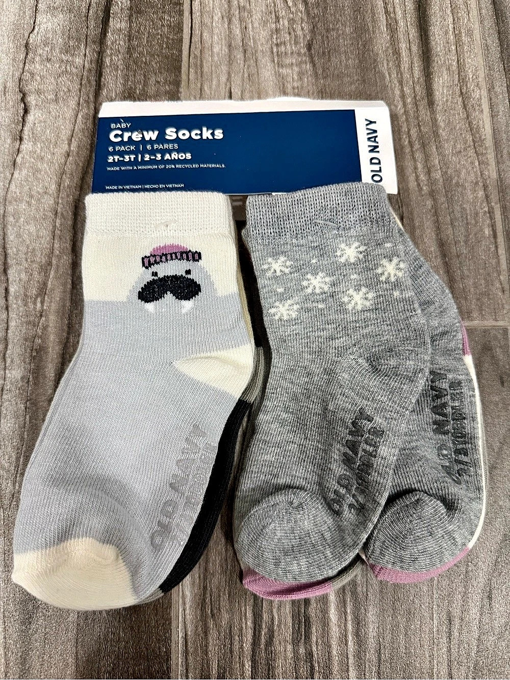 Old Navy Baby Crew Socks 6-Pack Size 2T-3T